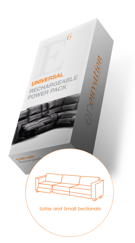 1 OPEN SEAL Brand new ! Enouvation E6 battery pack for power sofas, offers chairs, etc.